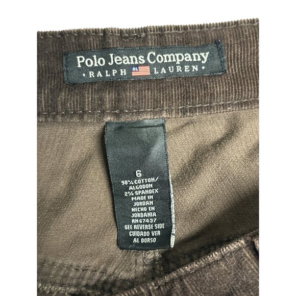 Ralph Lauren Polo Jeans Co. Brown Corduroy Pants Size 6 - Picture 3 of 6